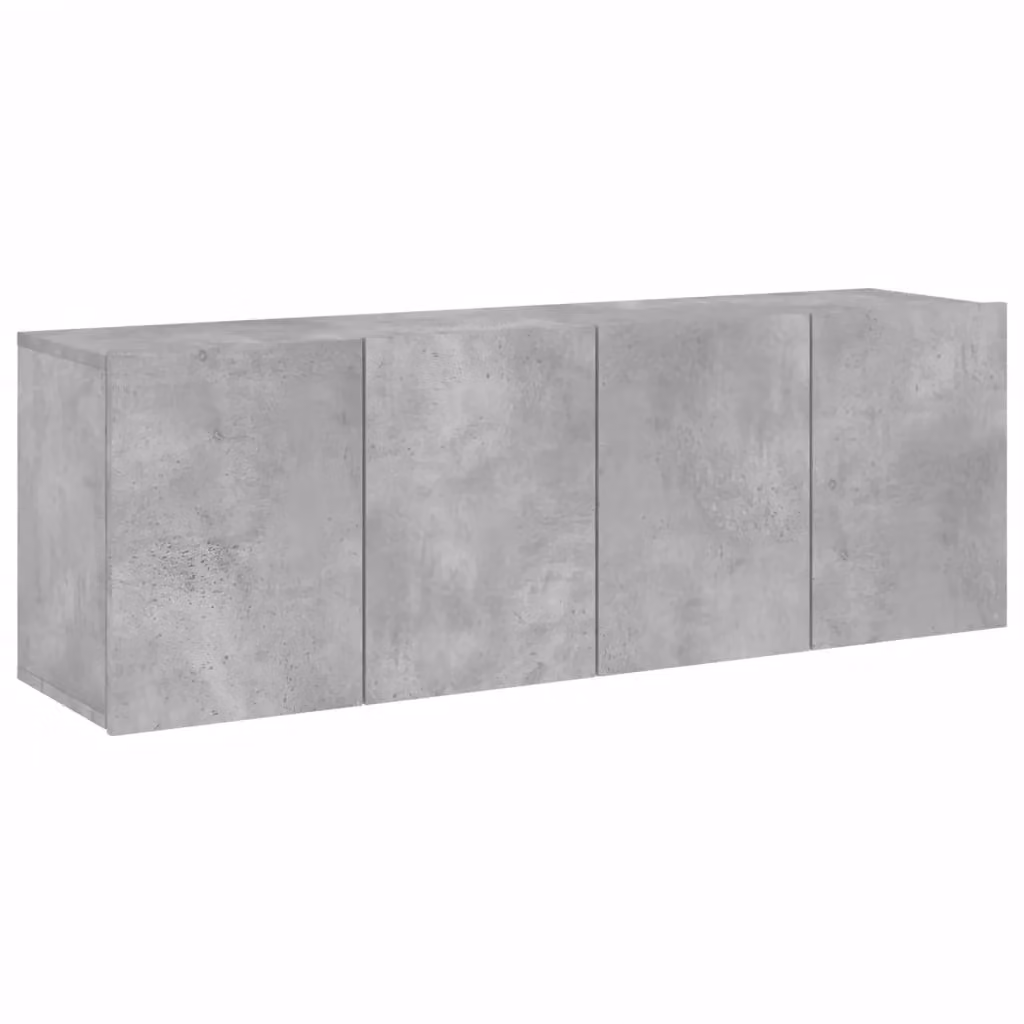 Berkfield Home Wall-mounted TV Cabinets, 2 Piece Set, Concrete Grey, W: 60 cm, D: 30 cm, H: 41 cm – 2