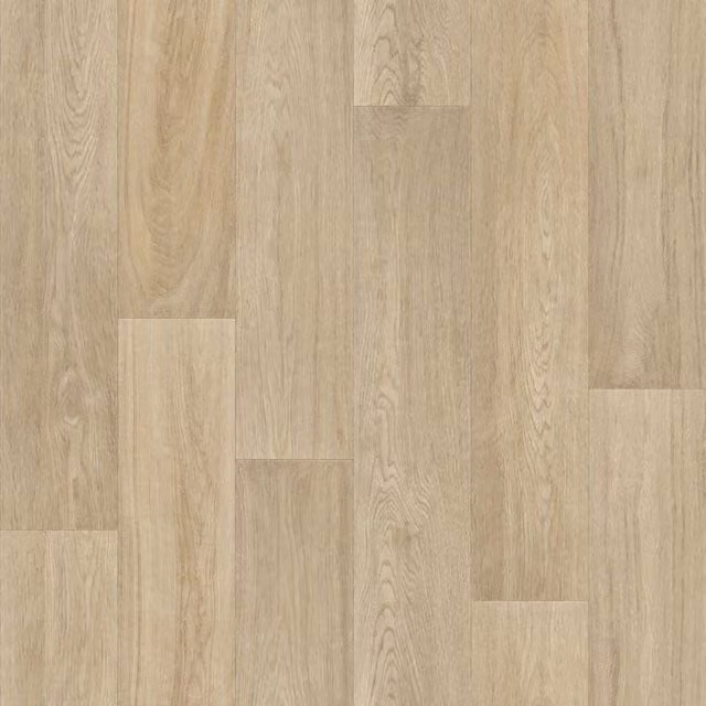 Vinyl Flooring UK Rustic Wood Effect Textile Backed Vinyl Flooring Sheet in Brown and Beige, W: 100 cm, L: 200 cm