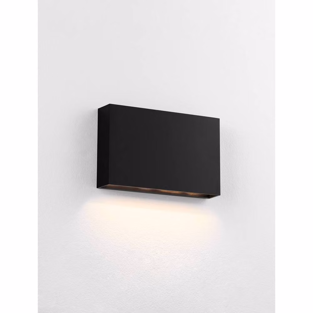 Netlighting Yoko LED Outdoor Wall Down Lamp in Sandy Black, 7W, 374lm, 3000K, IP65 – 2