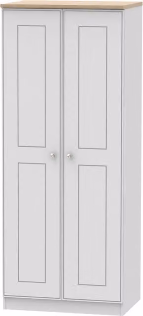 Ready Assembled 2 U Albert 2 Door Wardrobe in Grey