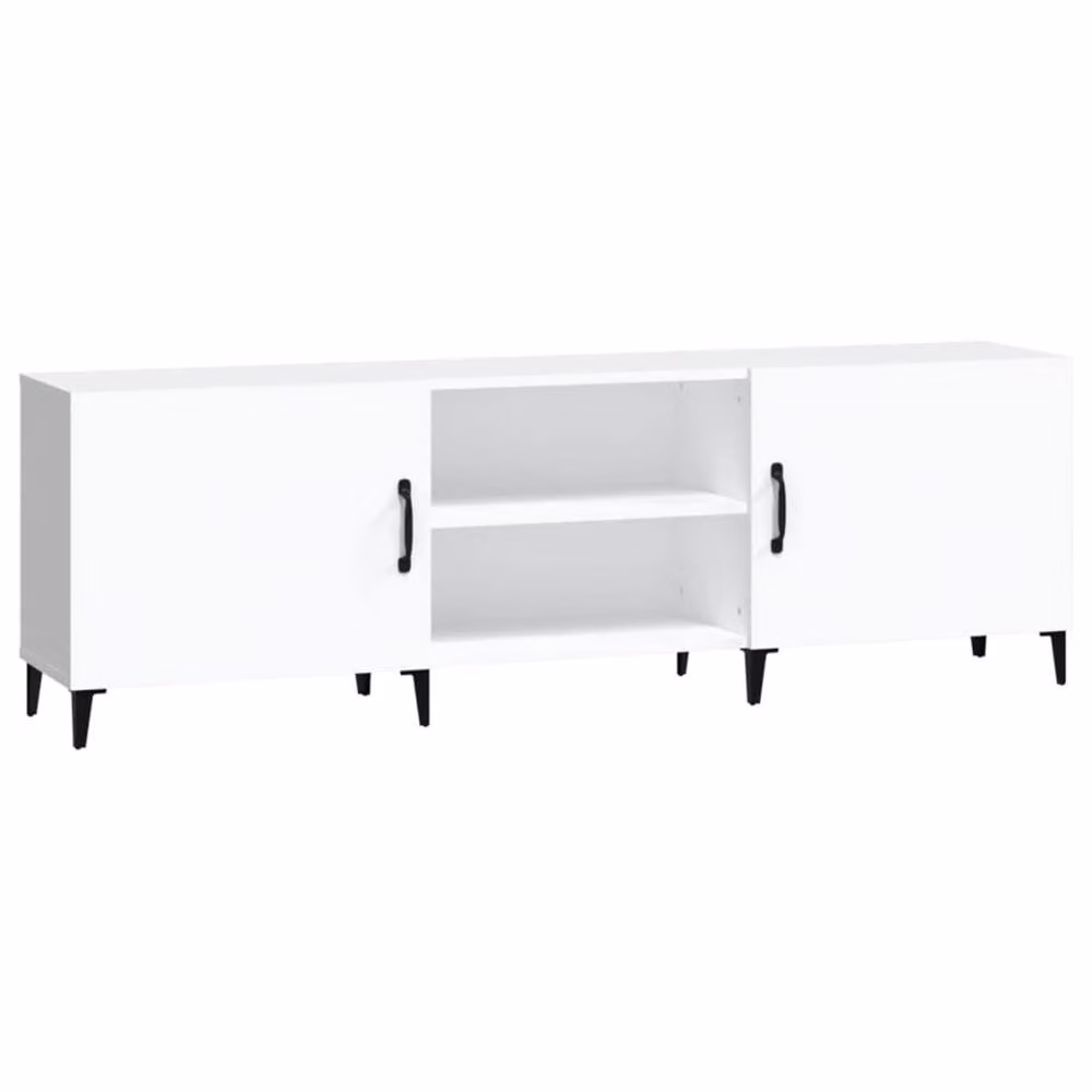 Berkfield Home Modern White TV Cabinet with Media Compartments, W/D/H: 150 x 30 x 50 cm – 2