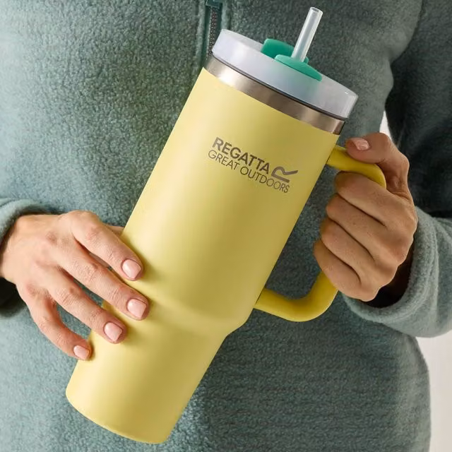 Regatta Thermulate Insulated Stainless Steel Mug with Lid, Yellow, 1.2 l