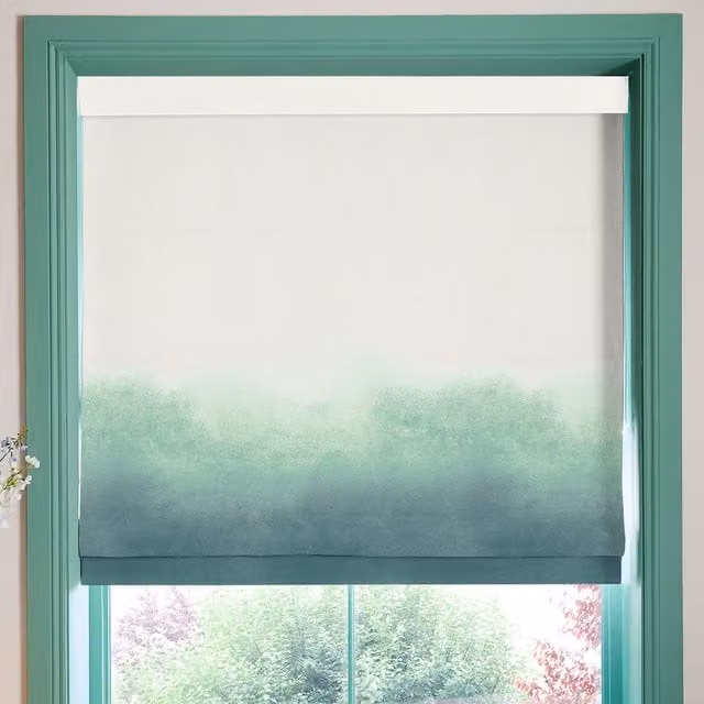 Bluebellgray Made To Measure Blackout Roman Blind in Petrol Teal Ombre