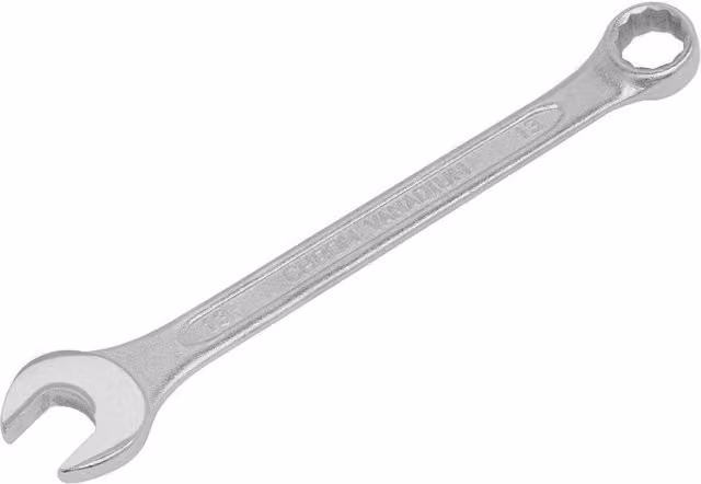 Loops 13mm Combination Spanner in Silver Chrome Vanadium Steel
