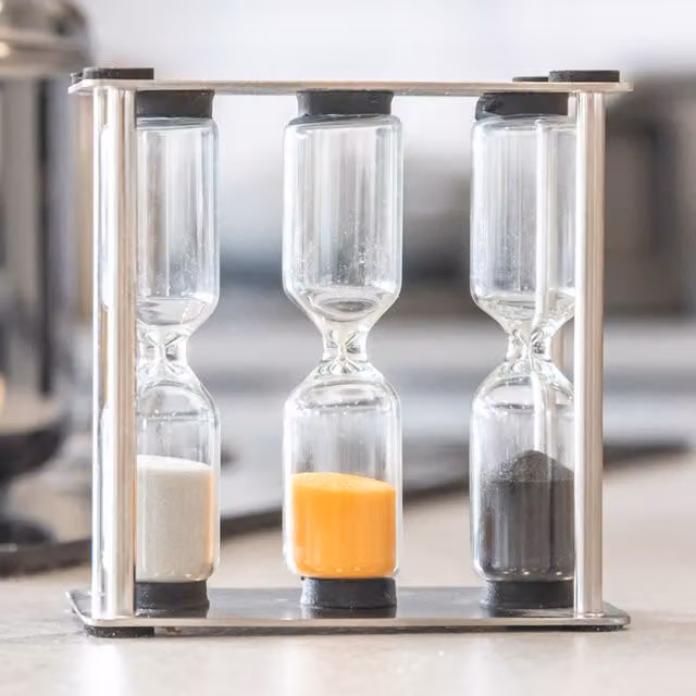 MasterClass Professional Stainless Steel Triple Sand Timer in Transparent White and Multicolour