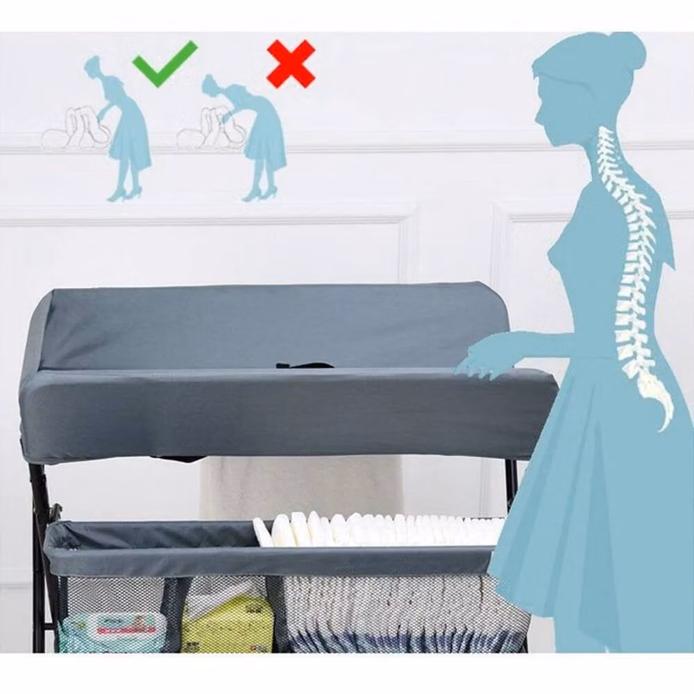 FORGEVIO Folding Nursery Changing Station in Grey – 4