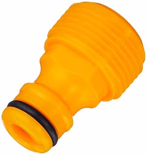 Hozelock Yellow Tap Connector 3/4 inch Male Threaded Adaptor