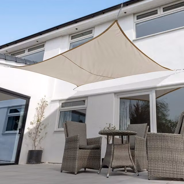 Kookaburra Rectangular Waterproof Sun Shade Sail with UPF 50 Protection, Mushroom