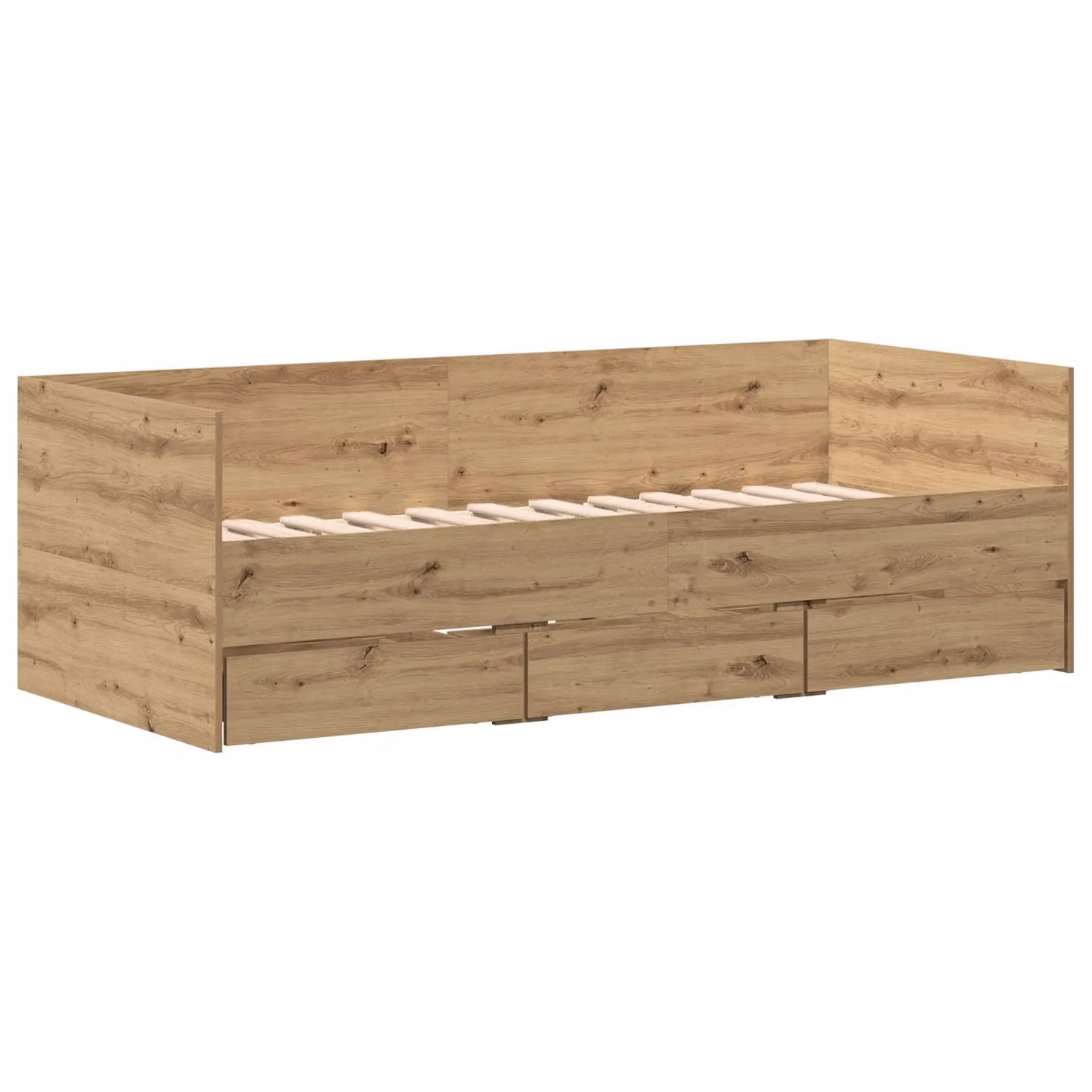 Berkfield Home Artisan Oak Daybed in Brown, Engineered Wood, W/D/H: 190 x 90 cm – 2