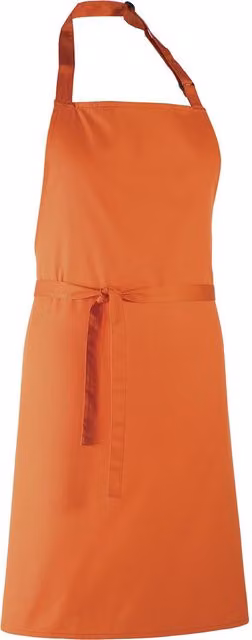 Premier Colours Orange Poly Cotton Bib Apron for Professionals