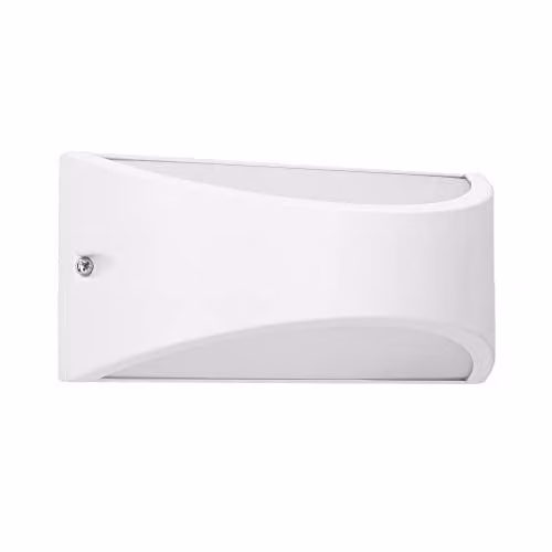 Netlighting Kapa Outdoor LED Flush Up & Down Wall Light, White, 945lm, 3000K, IP54 – 1
