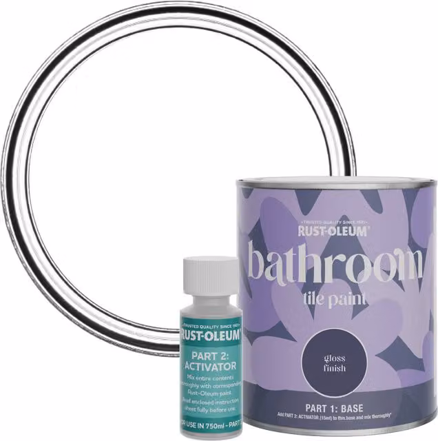 Rust-Oleum Bathroom Tile Paint in Gloss Finish, Cotton White, 0.75 l