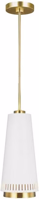 Loops Matte White Metal Pendant Light Fitting with E27 60W LED Bulb