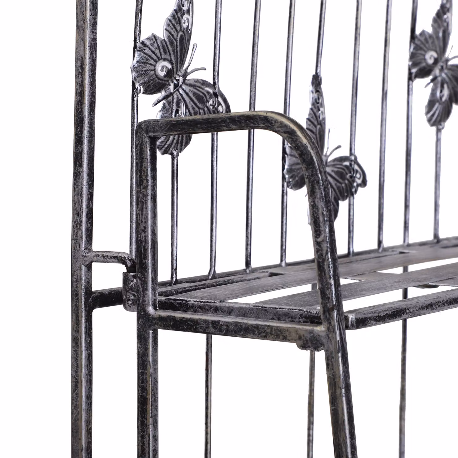 Outsunny 3-Tier Freestanding Metal Garden Plant Stand for Indoor and Outdoor Flower Display, W/D/H: 25 x 44 x 96 cm – 5