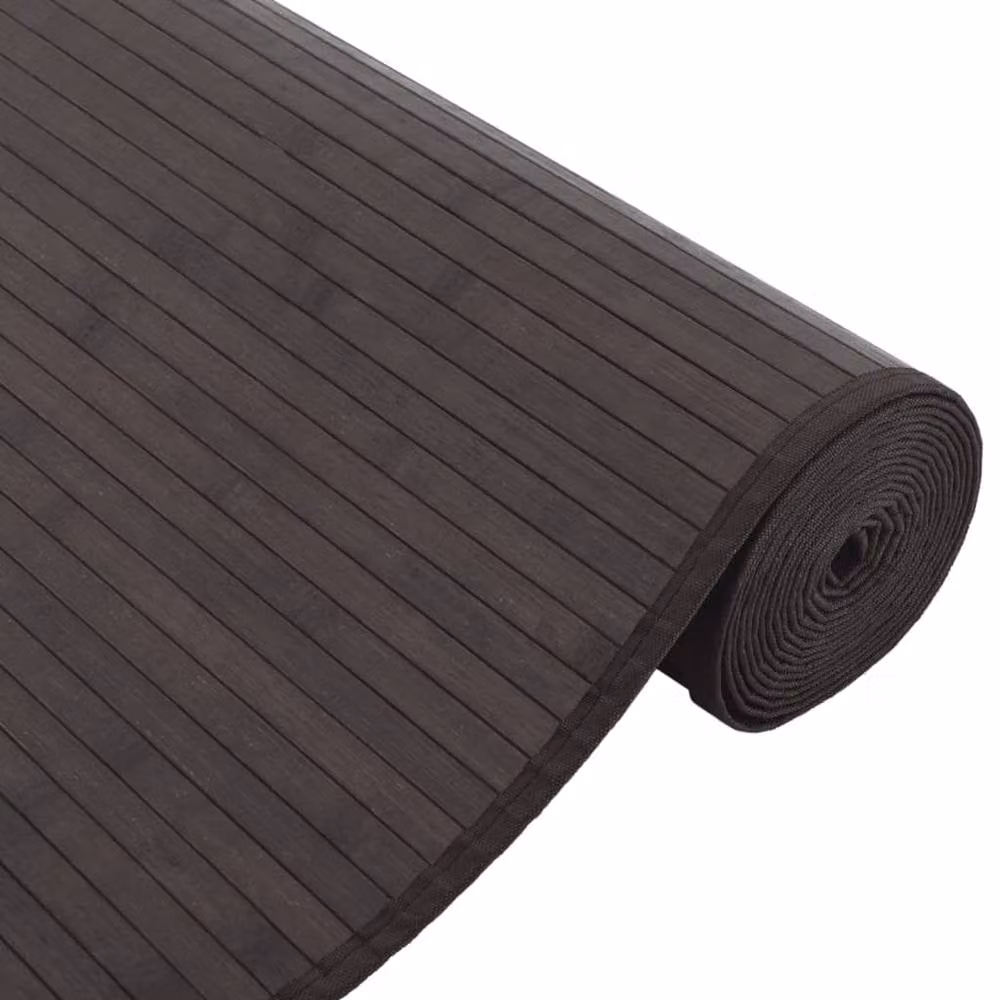 Berkfield Home Rectangular Bamboo Rug in Brown, W: 80 cm, L: 300 cm – 4