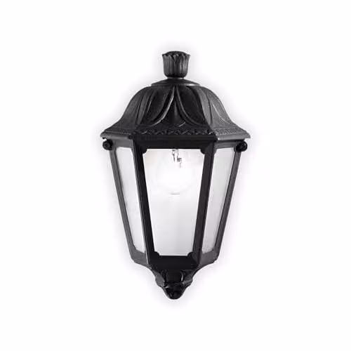 Netlighting Anna Black Outdoor Flush Wall Lantern IP44 E27 W/D/H: 13 x 13 x 35 cm – 1