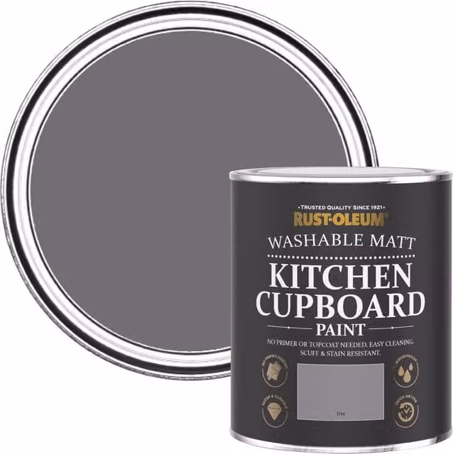 Rust-Oleum Matt Purple Kitchen Cupboard Paint, Iris, 0.75 l