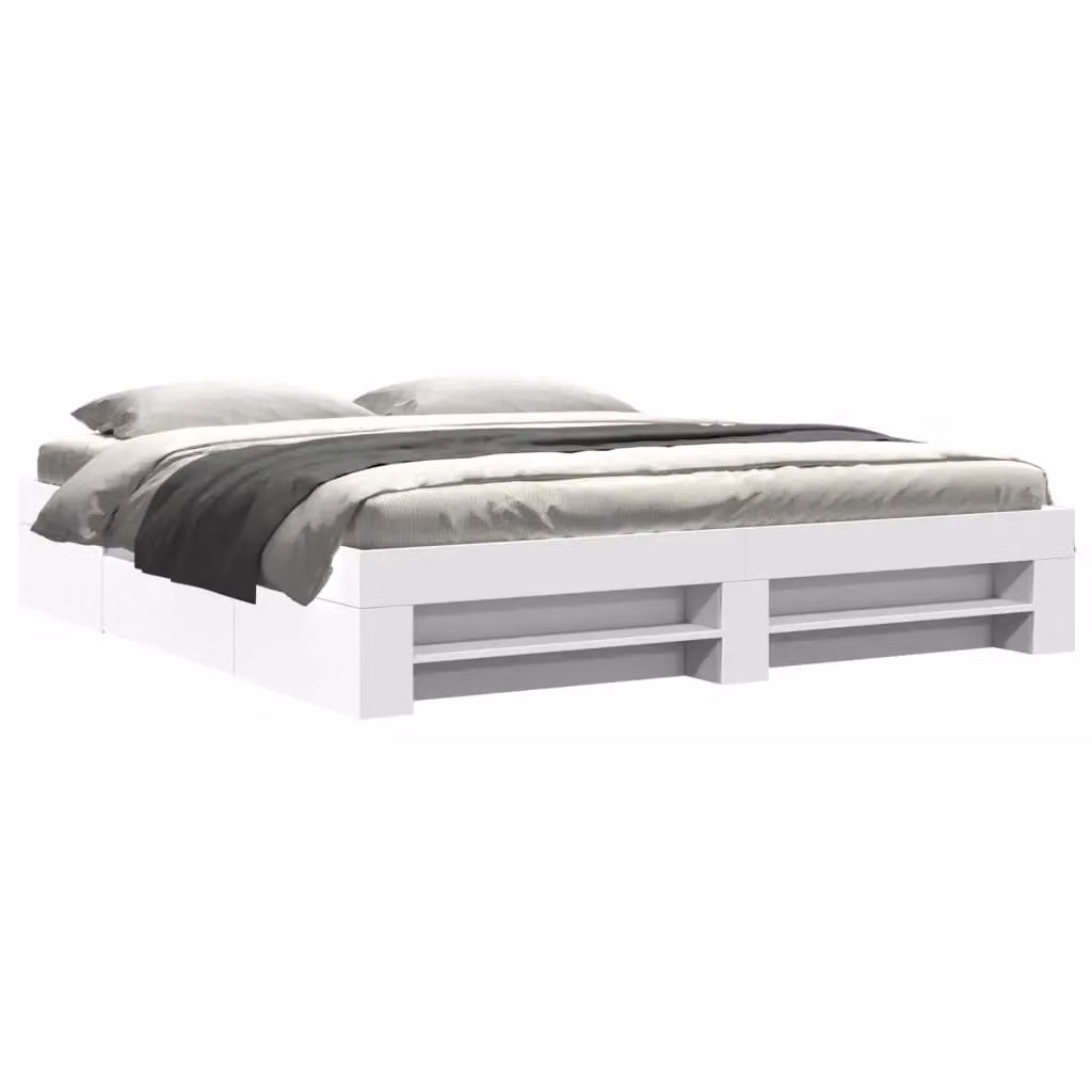 Berkfield Home Super King Bed Frame with Drawers, White, Engineered Wood, W: 180 cm, D: 200 cm – 2