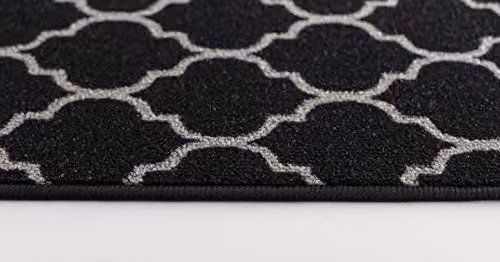 Desire Rugs Black Trellis Design Non-Slip Washable Runner Mat, W: 67 cm, L: 220 cm – 5