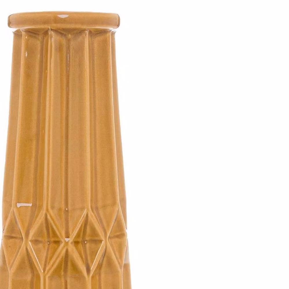 Hill Interiors Seville Collection Ceramic Tall Vase in Yellow, H 41.0 cm x W 13.0 cm x D 13.0 cm – 2