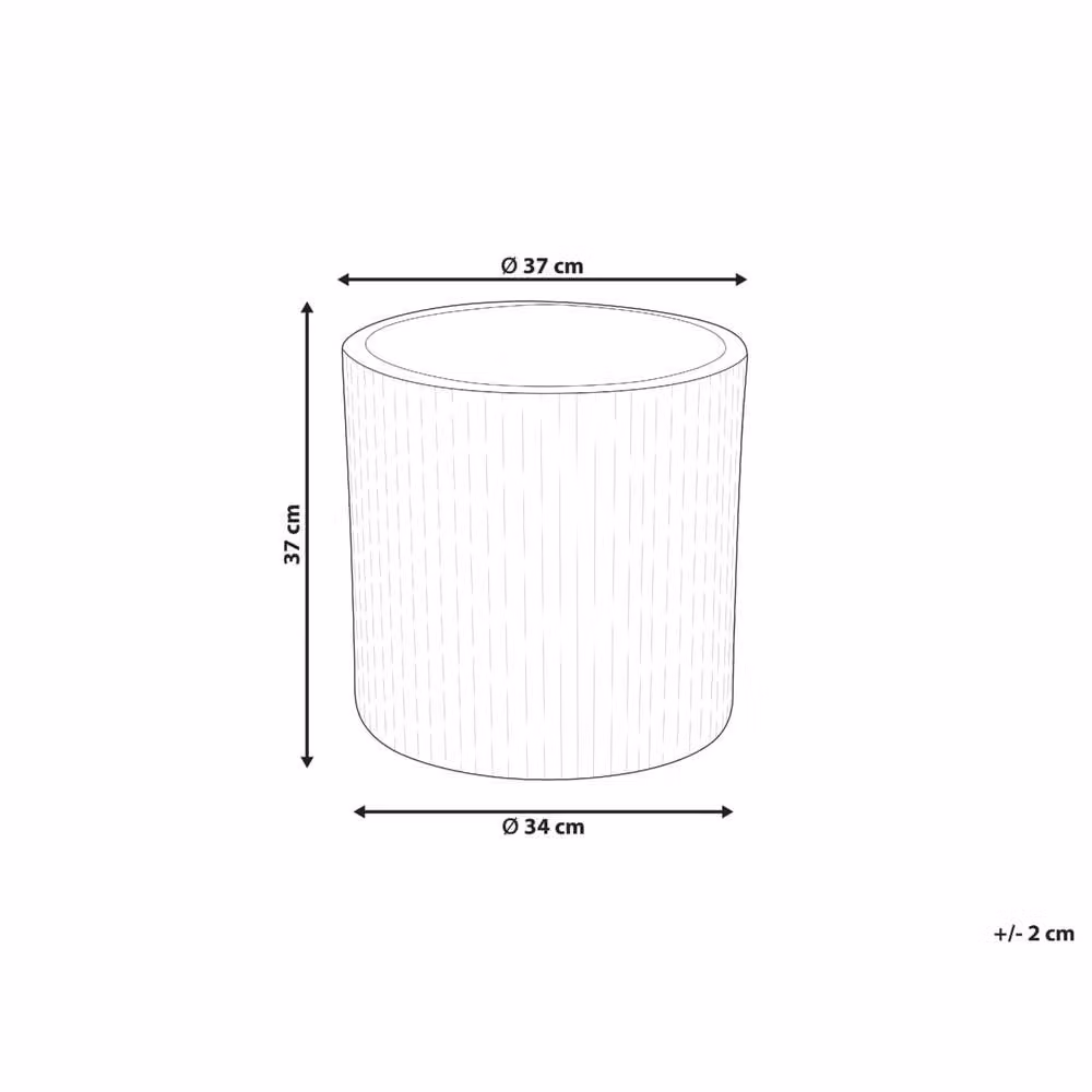 Wyld and Coco White Ribbed Round Outdoor Planter Tub, Diameter: 37 cm – 2