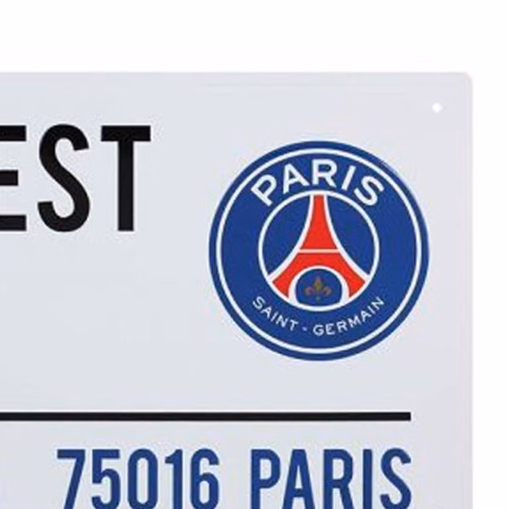 Paris Saint Germain FC Best Dad Metal Street Sign in White – 2