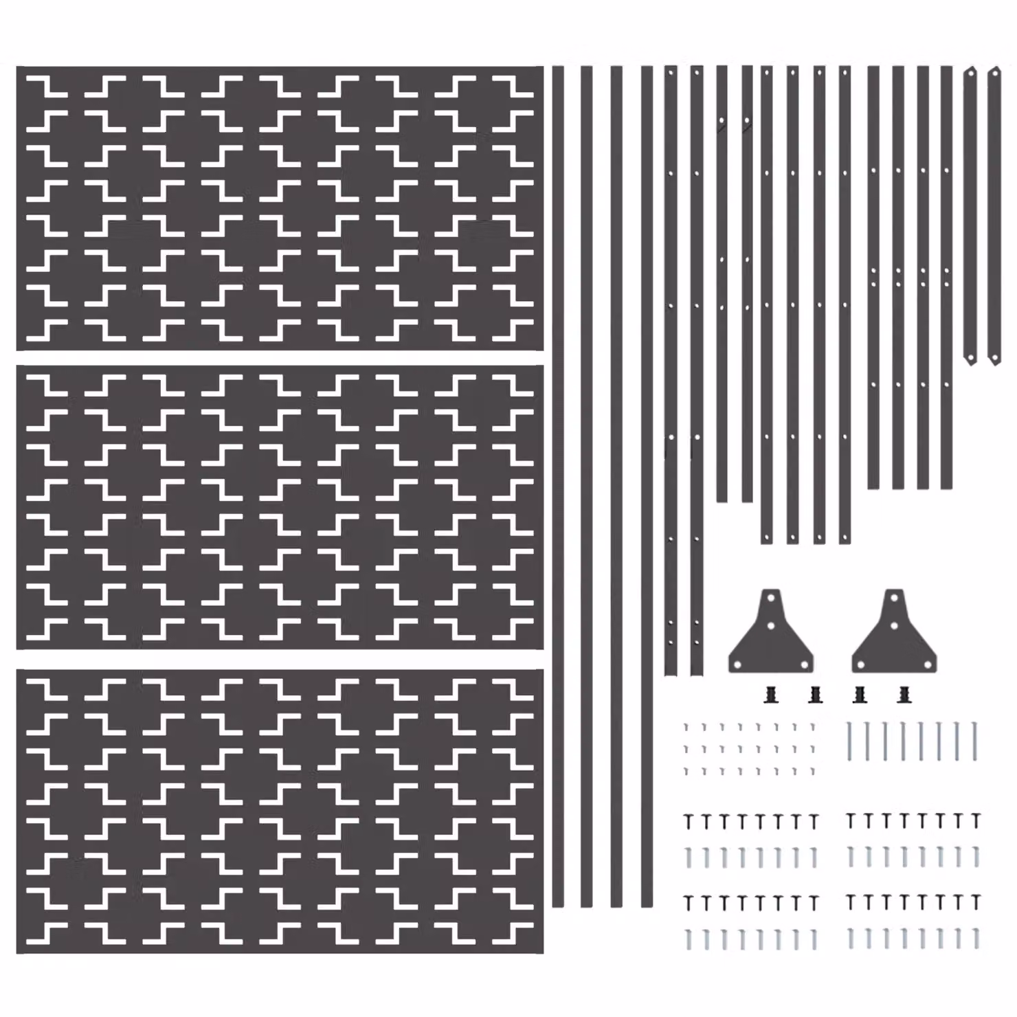 Berkfield Home Black Steel Rectangular Privacy Screen, W: 100 cm, D: 50 cm, H: 180 cm – 5
