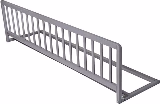 Safetots Foldable Wooden Bed Guard in Grey, W: 110 cm, H: 38 cm