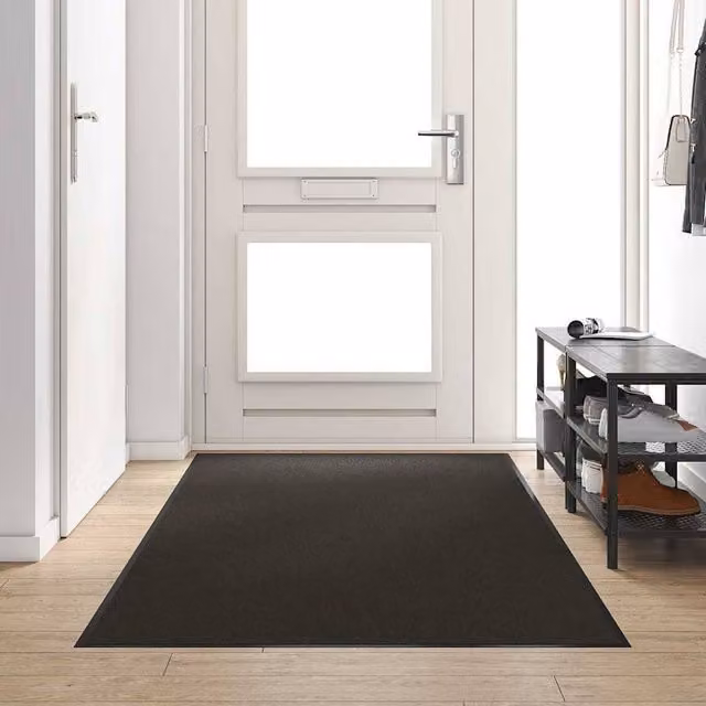 Berkfield Home Black Rectangular Non-Slip and Weatherproof Door Mat, W: 300 cm, D: 120 cm