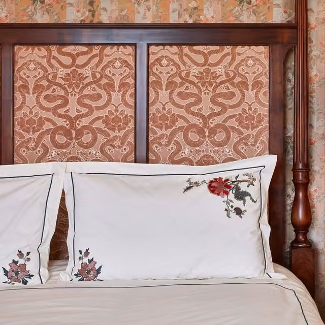 House of Hackney Artemis Floral Cotton Bedding Set in Multicolour and White, including Duvet Cover and Pillowcase (50x75 cm)