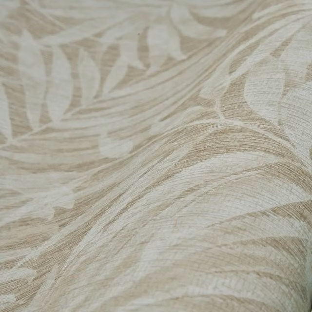 Grandeco Boutique Tropical Palm Leaf Non-Woven Wallpaper in Sand and Beige