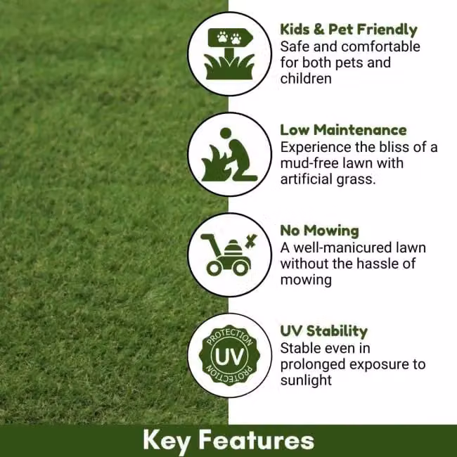 Artificial Grass GB Troon 30 mm Artificial Grass in Green, W: 200 cm, D: 600 cm – 2