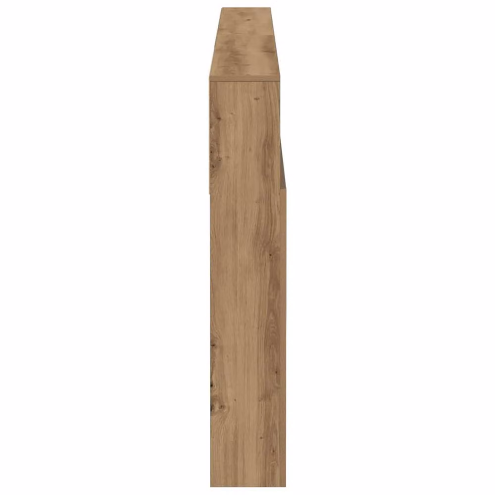 Berkfield Home Artisan Oak Headboard Cabinet in Brown, W: 200 cm, D: 19 cm, H: 103.5 cm – 4