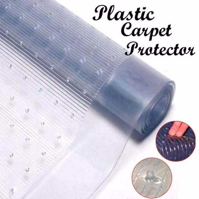 Dyzi Clear PVC Vinyl Table Protector, W: 182.88 cm x D: 68.58 cm x H: 0.06 cm