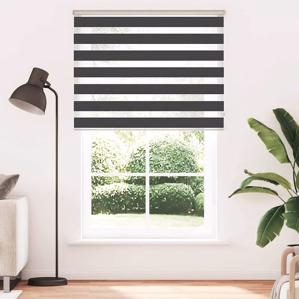 Berkfield Home Elegant Zebra Blind in Black, W: 140 cm, H: 230 cm – 3