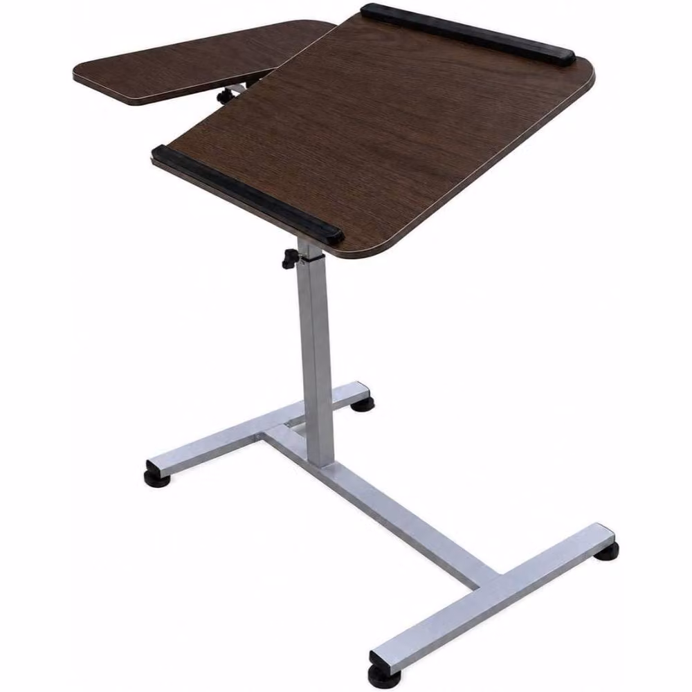 MANTRARAJ Adjustable Height Modern Office Desk with Moveable Top in Brown – 2