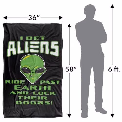 JQ Licensing Aliens Lock Doors Silky Touch Super Soft Fleece Throw Blanket, Multicolour, W: 91 cm, H: 147 cm – 3