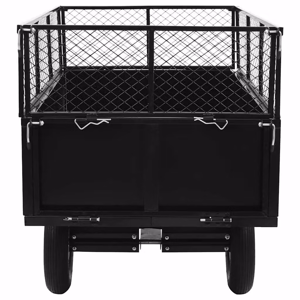 Berkfield Home Tipping Trailer for Lawn Mower with 300 kg Load Capacity in Black and Multicolour – 4