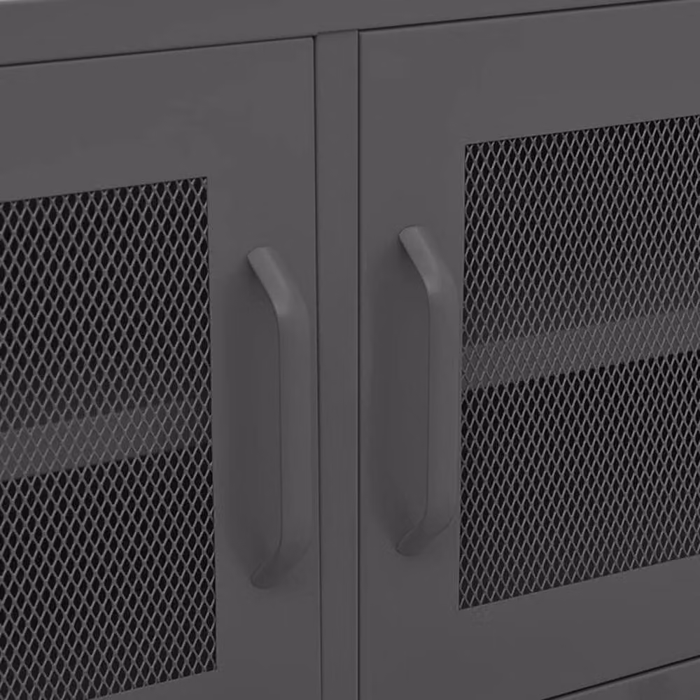 Berkfield Home Industrial Steel TV Cabinet in Anthracite Grey, W/D/H: 105 x 35 x 50 cm – 5