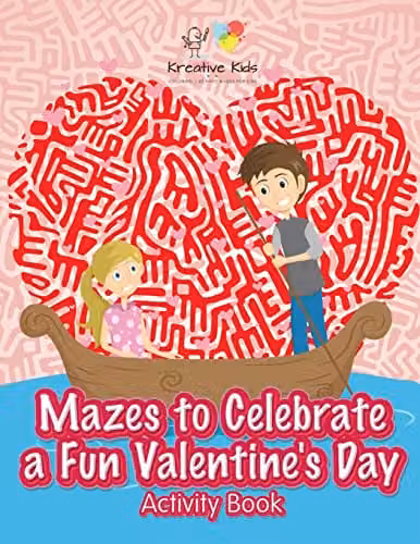 Kreative Kids Mazes to Celebrate a Fun Valentine's Day Activity Book, Multicolour