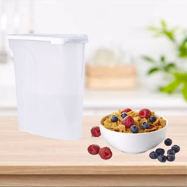 Wham 2.5l Cereal Food Dispenser in Transparent and White