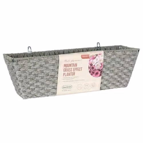 Gardman Multi-Placement Mountain Grass Effect Planter, Grey, W/D/H: 60.96 x 60.96 x 18.0 cm – 2