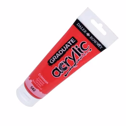 Daler-Rowney Graduate Acrylic Paint, Crimson Red, 120 ml