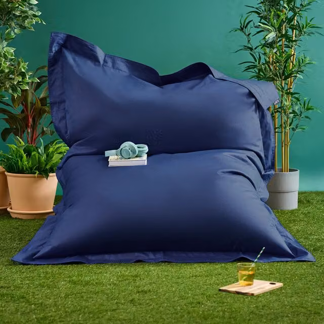 icon Adults Giant Bean Bag Floor Cushion in Blue