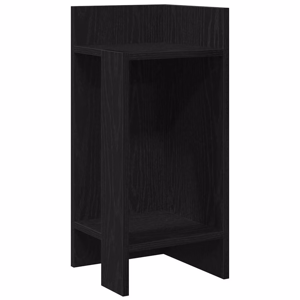 Berkfield Home Set of 2 Black Side Tables with Shelf, W: 25.5 cm, D: 27 cm, H: 60 cm – 3
