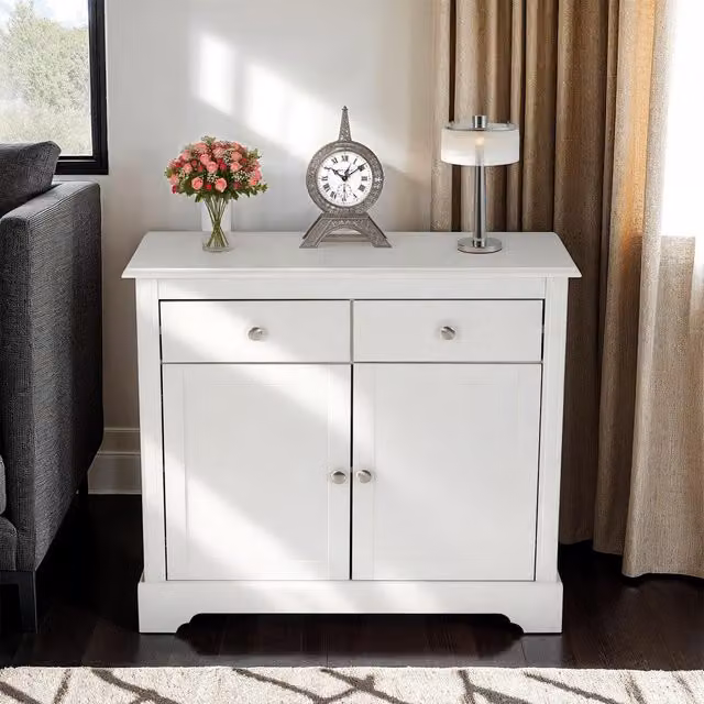 Seconique Stratford 2 Door 2 Drawer Sideboard in White