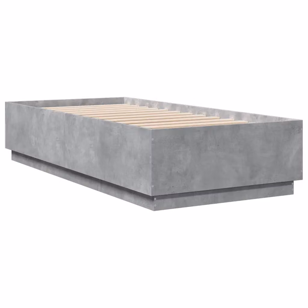 Berkfield Home Modern Bed Frame in Grey, W/D/H: 100 x 200 cm – 2