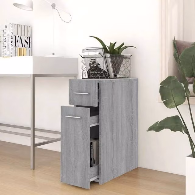 Berkfield Home Premium Apothecary Cabinet in Grey Sonoma, W/D/H: 20 x 45.5 x 60 cm – 1