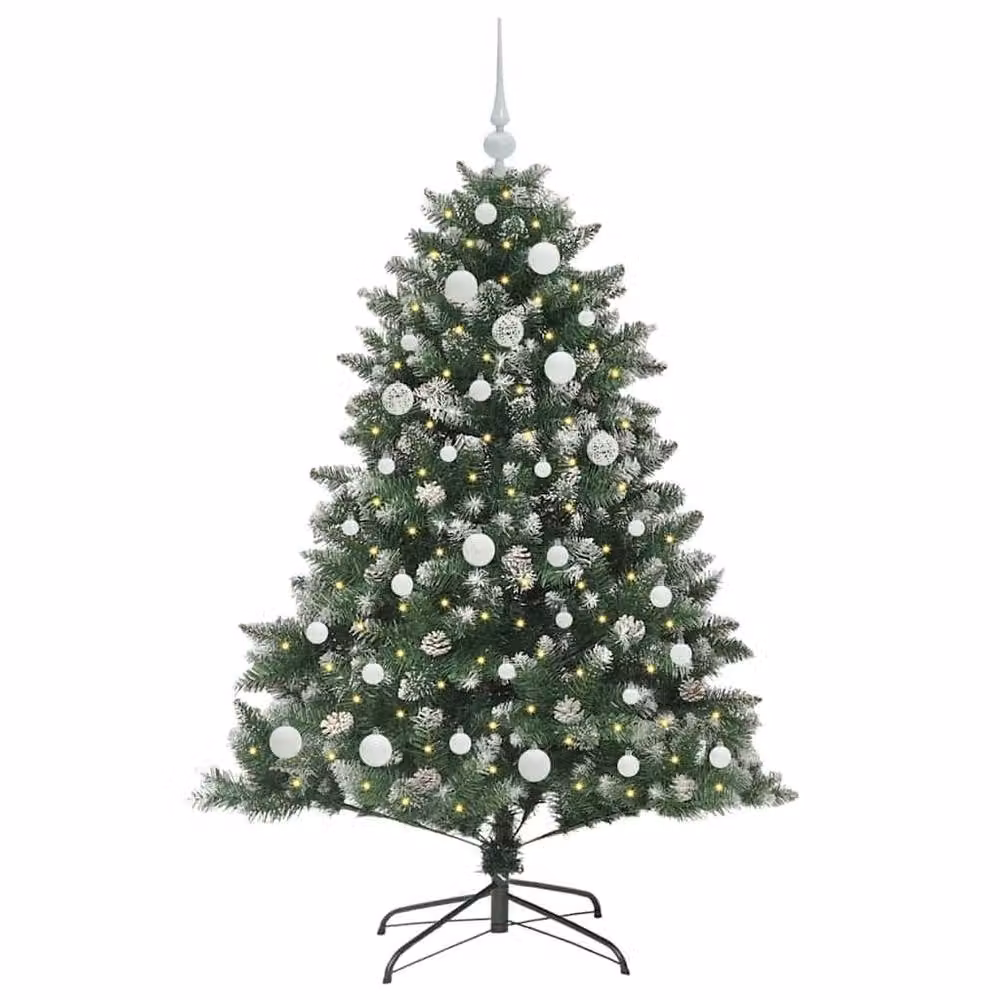 Berkfield Home Green Artificial Christmas Tree with Stand, W/D/H: 105 x 105 x 150 cm – 3