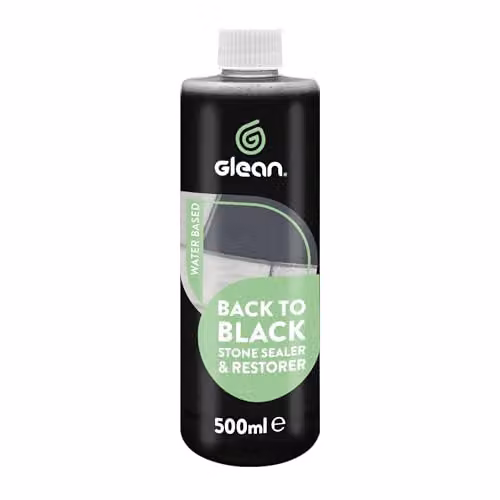 GLEAN Black Stone Restorer and Sealer, Water-Based Impregnating Sealant for Limestone, Slate, Marble and Concrete, 500 ml